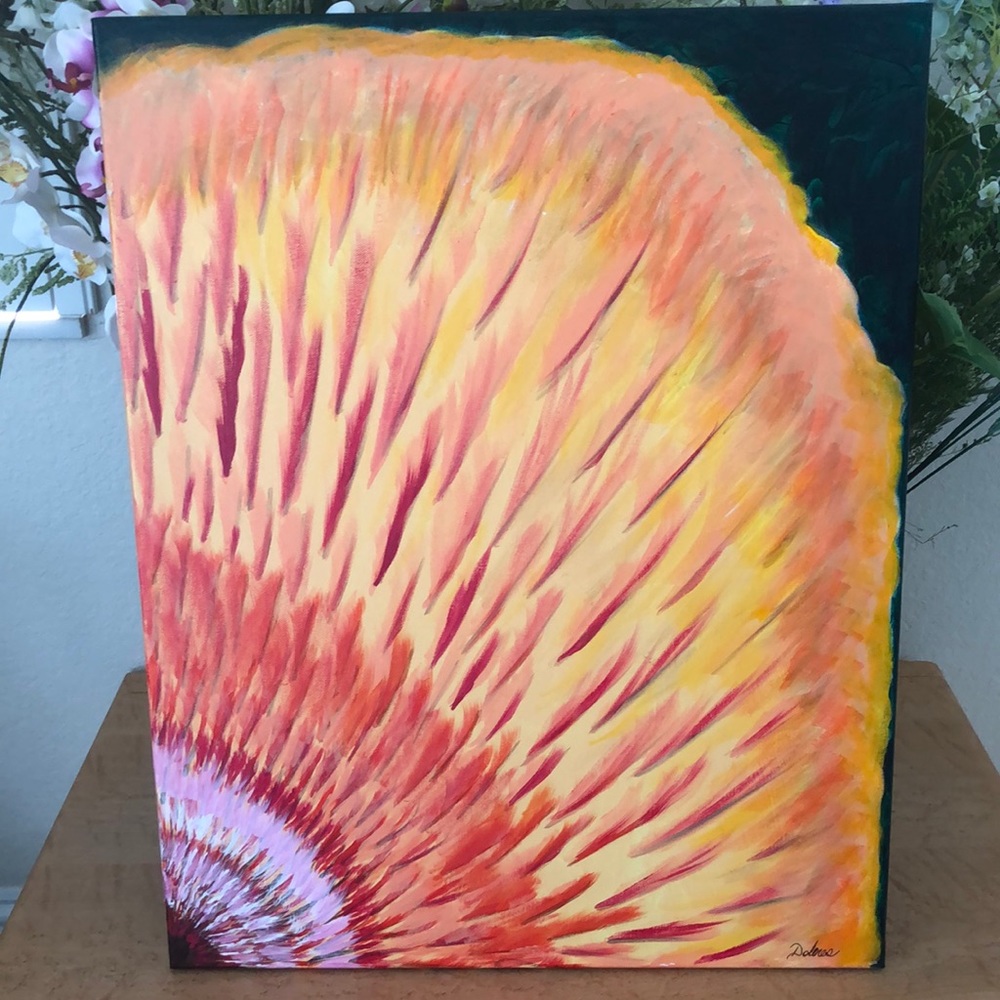 Hello Sunshine Acrylic Painting - Picture 1 of 5